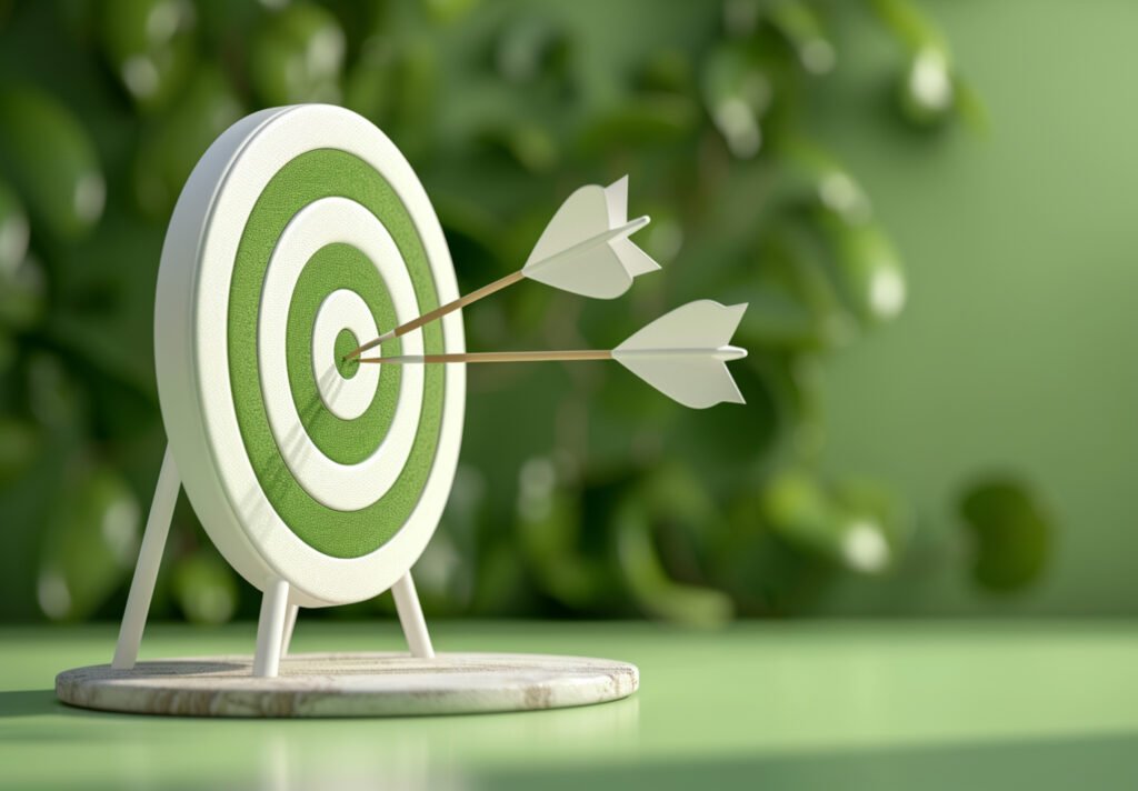 3d-rendering-arrow-hitting-target