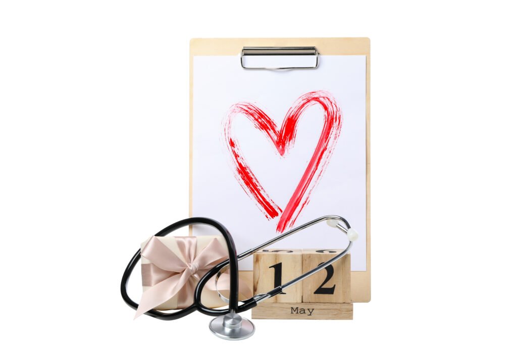 Composition for International nurse and doctor day, isolated on